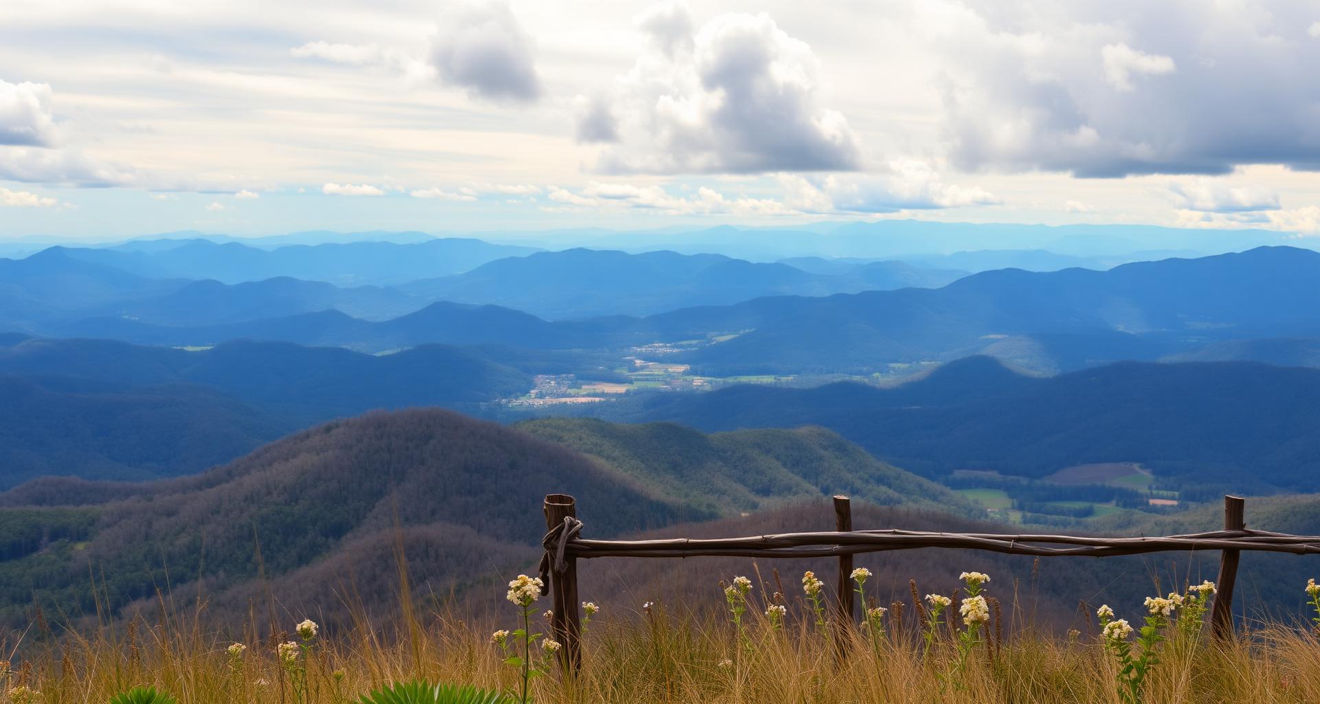 Blue Ridge mountain overlook near Wytheville
